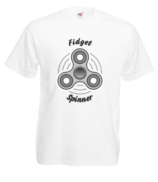 Fidget Spinner Nero "rotante", con testo: Maglietta + spinner!