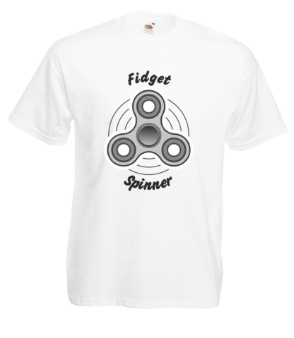 Fidget Spinner Nero "rotante", con testo: Maglietta + spinner!