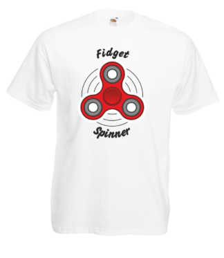 Fidget Spinner Rosso "rotante", con testo: Maglietta + spinner!
