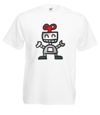 Rob il Robot (a colori) - Maglietta bianca