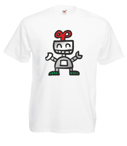 Rob il Robot (a colori) - Maglietta bianca