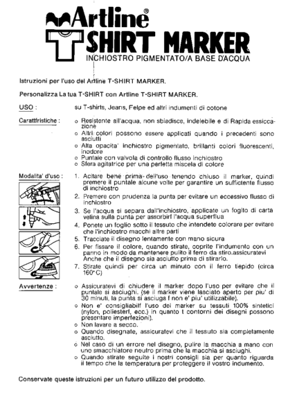 Pennarelli per tessuto Artline - immagine 6