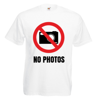 Maglietta "No photos"